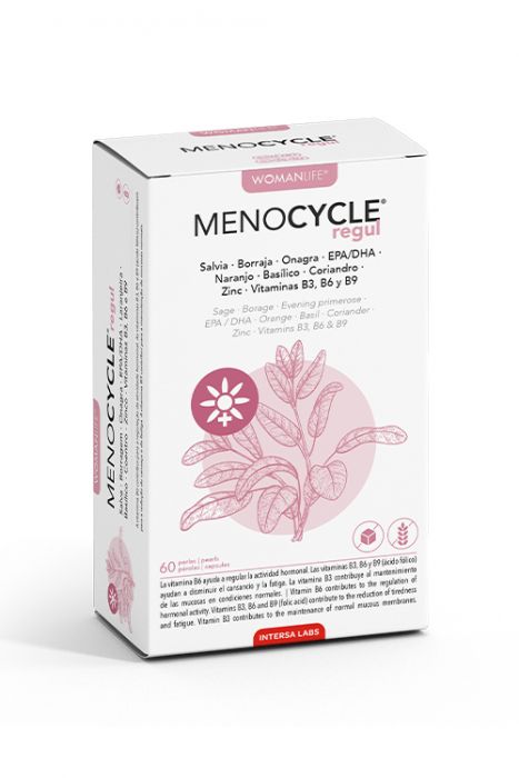Menocycle regul (Salvia, Borraja, Onagra, EPA/DHA, Naranjo) Intersa Labs 60 perlas