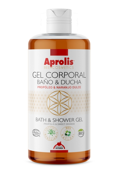 Gel corporal baño y ducha con propóleo y naranjo dulce Aprolis 500ml Intersa