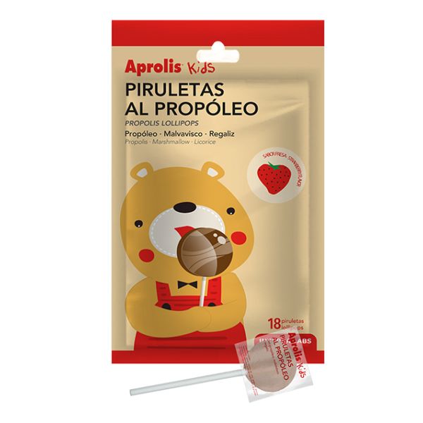 Piruletas balsámicas bolsa 18 unidades Aprolis kids