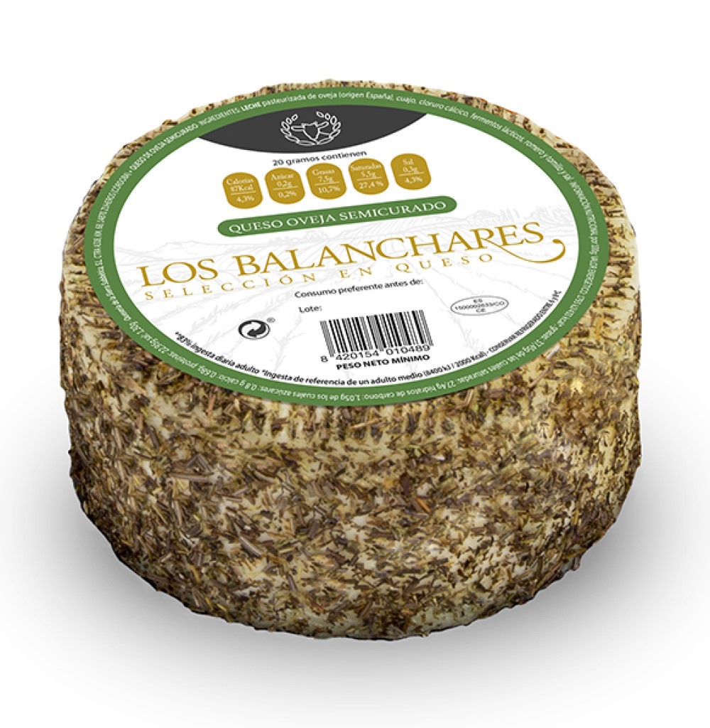 Queso semicurado de oveja con romero Los Balanchares 360g
