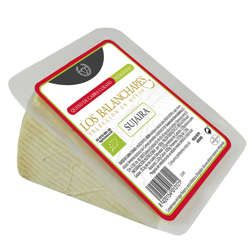 Queso de cabra curado de leche cruda y ecológico 240g Sujaira
