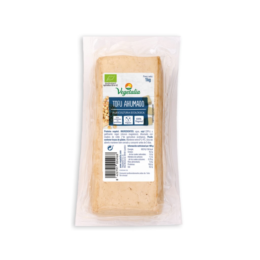 Tofu Ahumado Ecológico Vegetalia 1 kg   Alto en Proteína Vegetal
