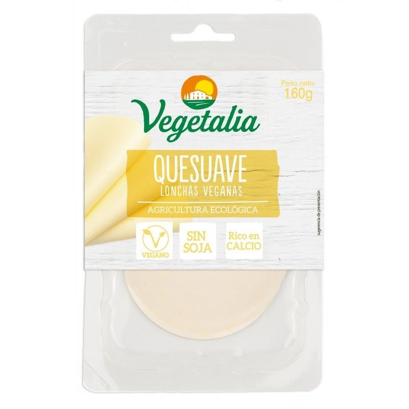 Queso vegano quesuave en lonchas ecológico 160g Vegetalia (encargo)