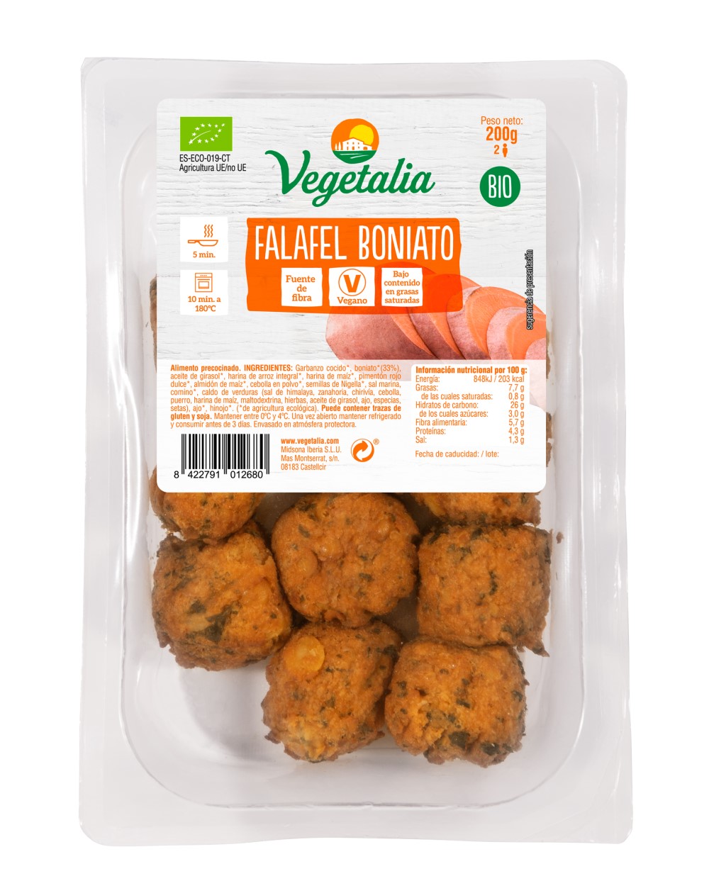 Falafel boniato 200g Vegetalia | ecológico