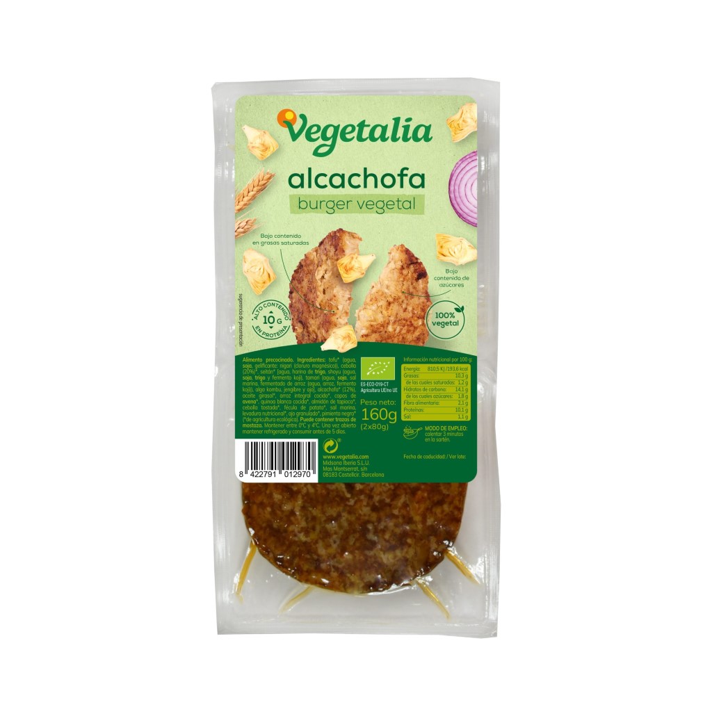 Burguer Vegetal de Alcachofa 2x80g Vegetalia | Ecológico