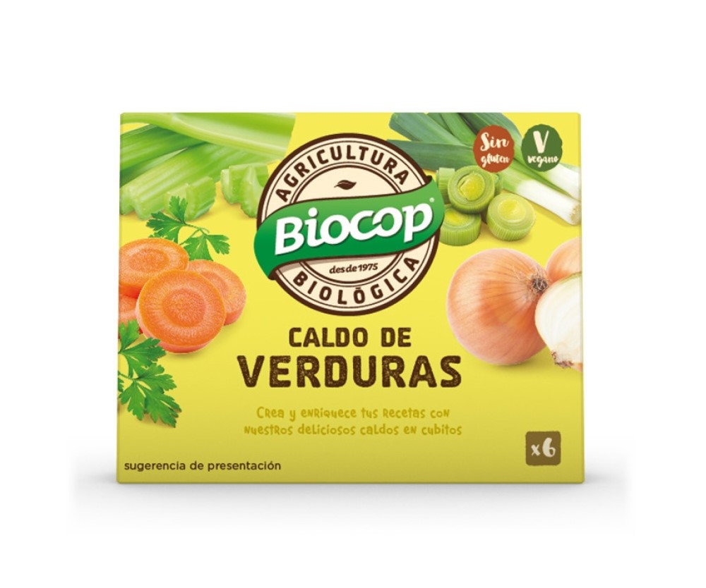 Caldo de verduras en cubitos Biocop 6x10g