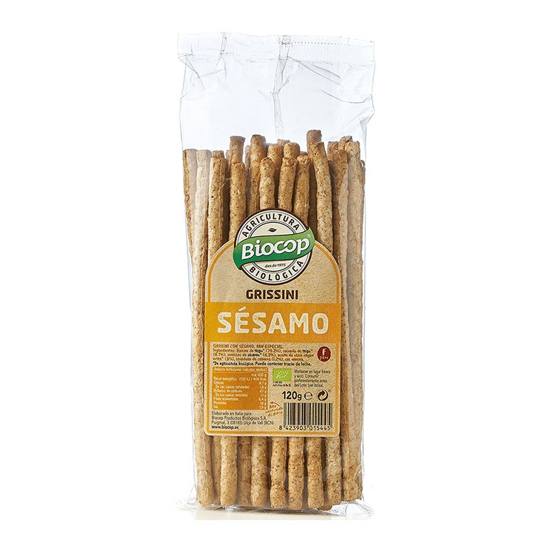 Grissini con sésamo 120g BIO Biocop