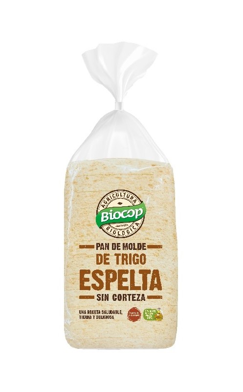 Pan de molde sin corteza trigo espelta bio 300g Biocop