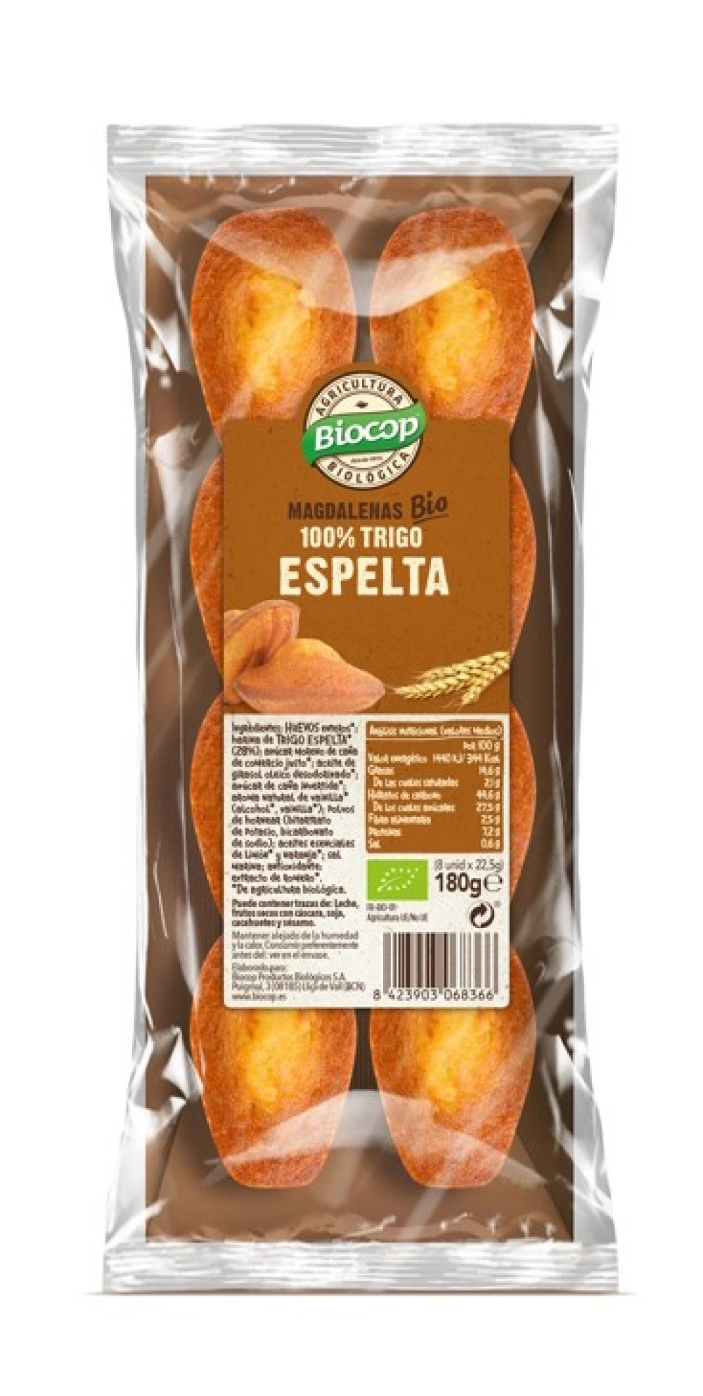 X BIOCOP - MAGDALENAS DE ESPELTA 180g BIO