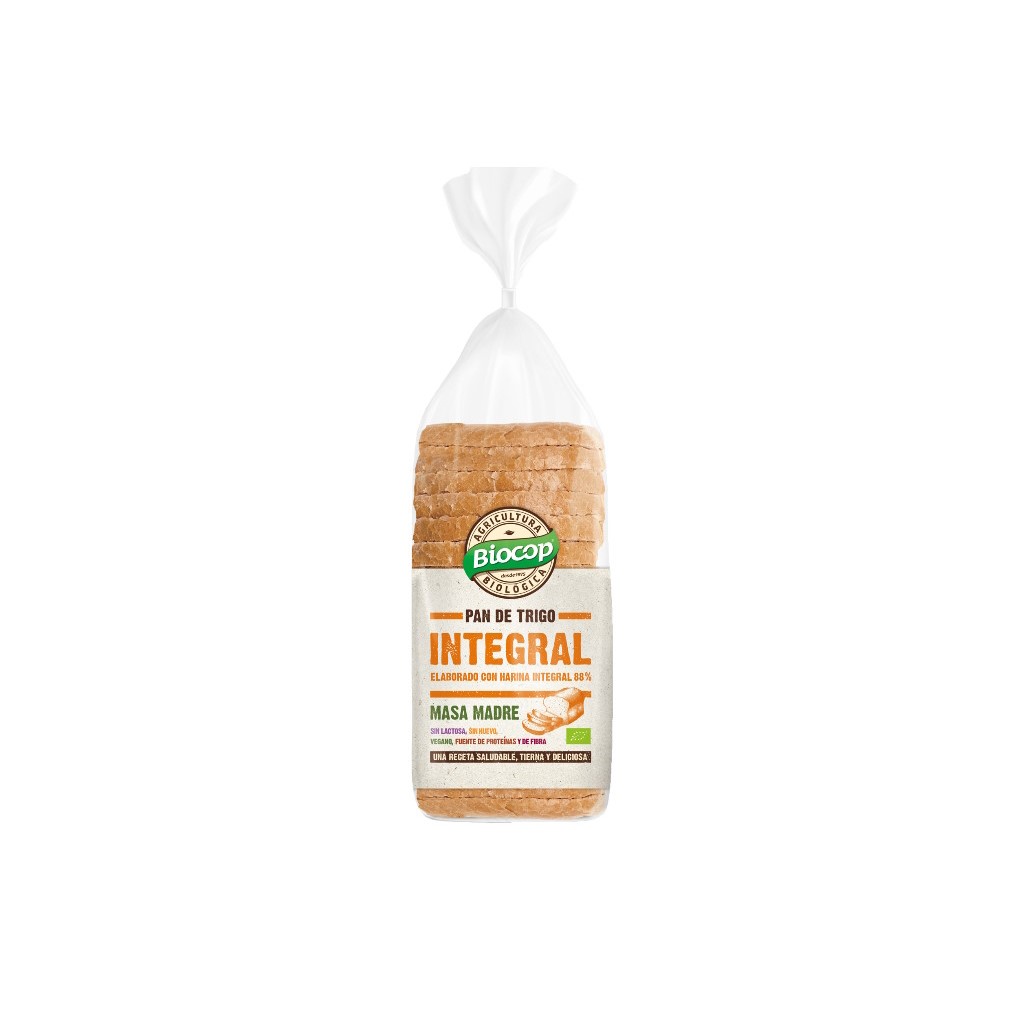 Pan de Trigo Integral con Masa Madre Biocop 400g | ecológico y vegano