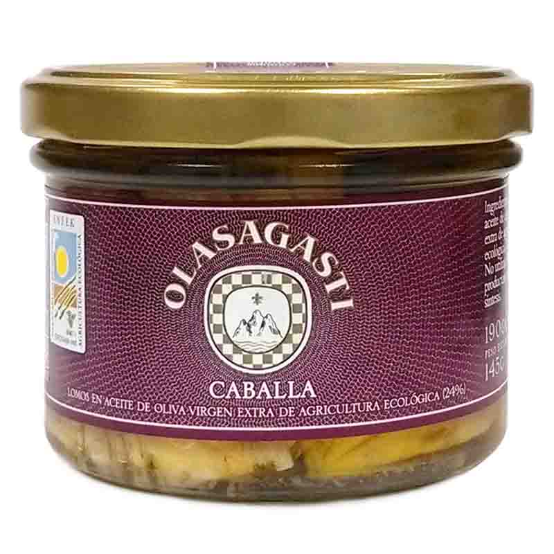Caballa lomos en aceite de oliva virgen extra 190g BIO Olasagasti