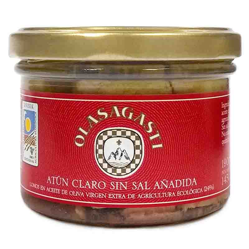 Atún claro sin sal añadida Olasagasti 190g | ecológico