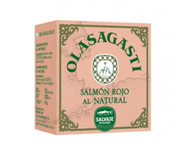 Salmón rojo salvaje de Alaska al natural 120g Olasagasti