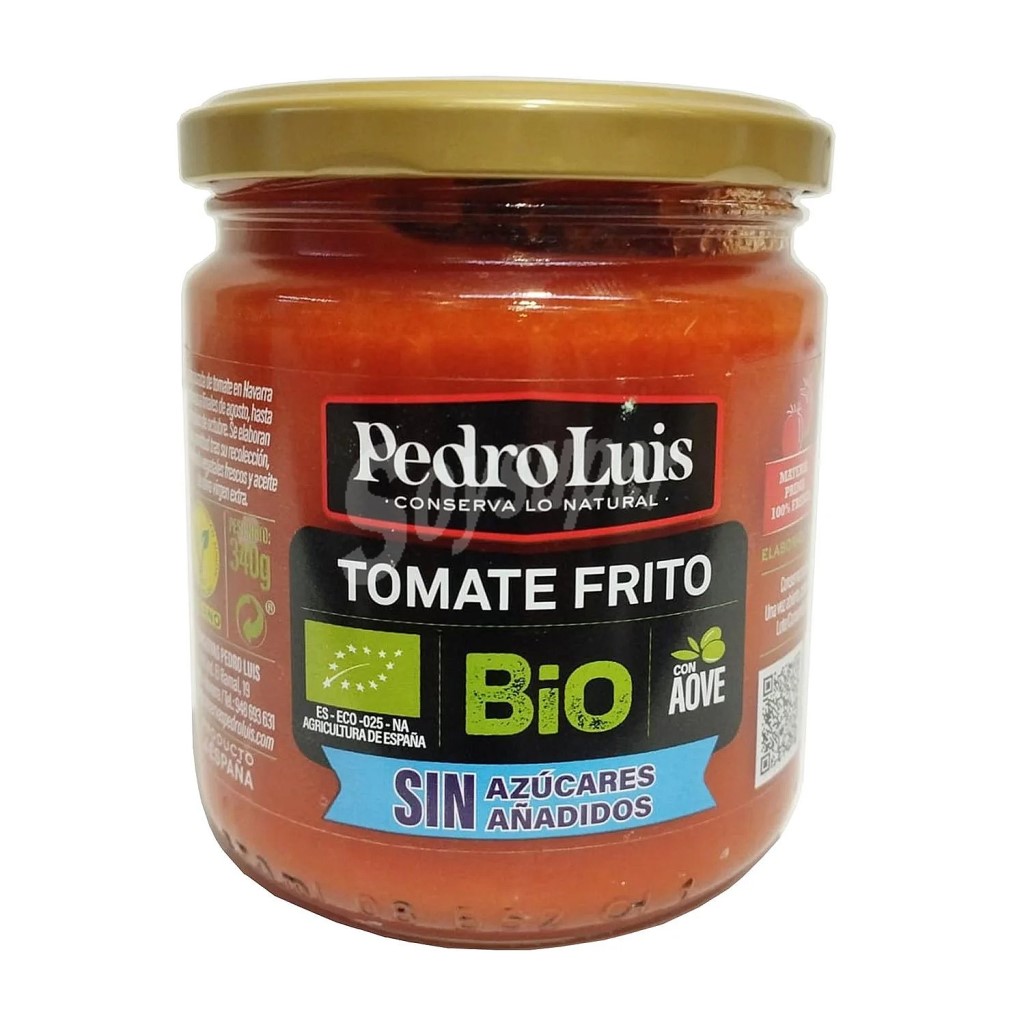 Tomate Frito Bio con Aceite de Oliva Virgen Extra   Pedro Luis 340 g | Sin azúcares añadidos