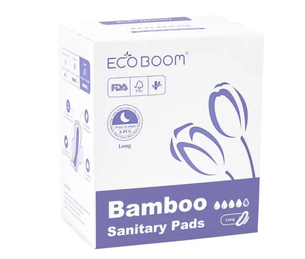 Compresas de bambú de noche Largas Eco Boom
