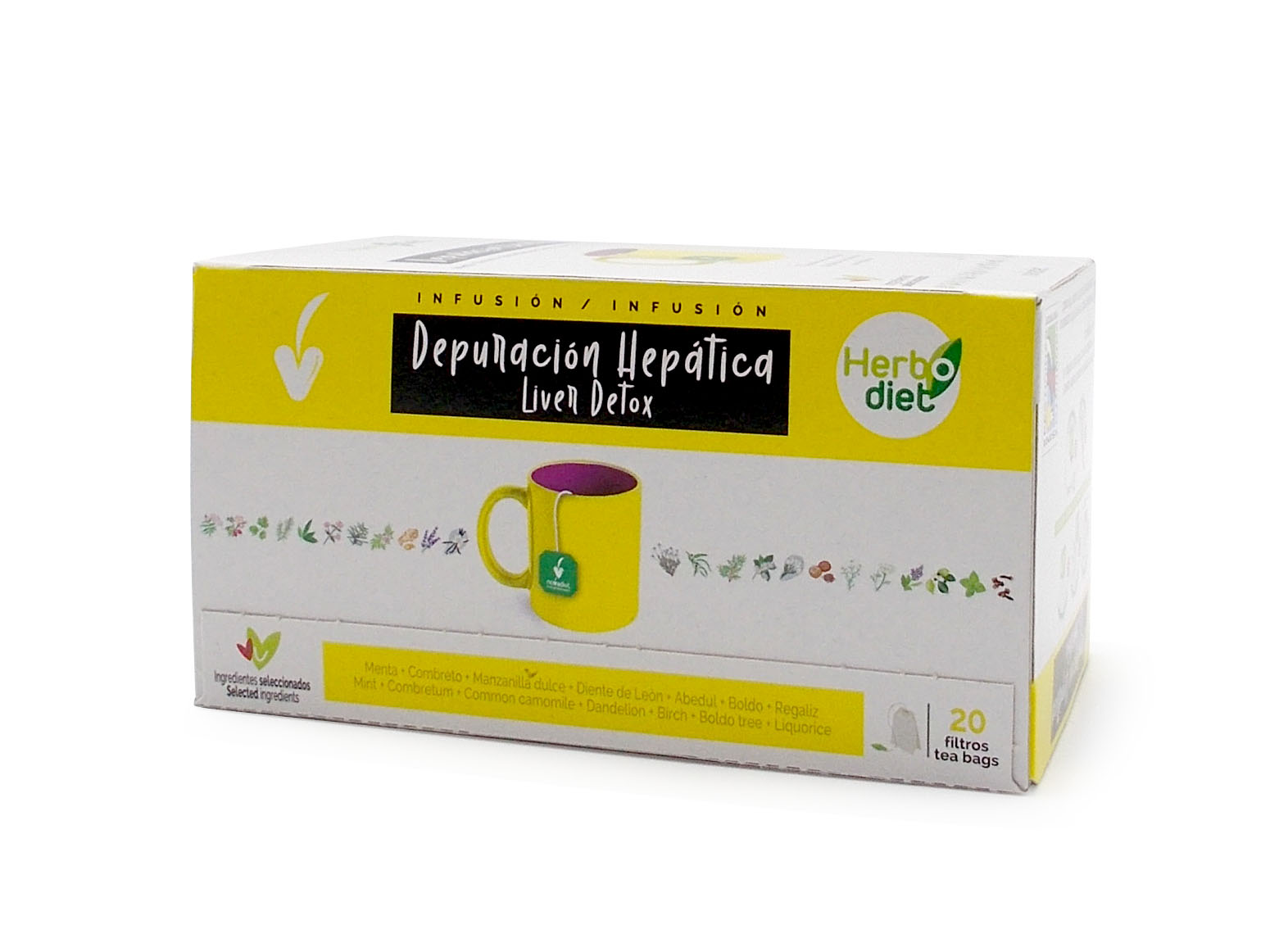 Depuración hepática Herbodiet 20 filtros Novadiet