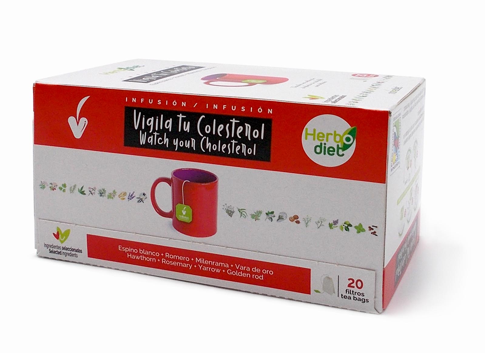 Vigila tu colesterol Herbodiet 20 filtros Novadiet