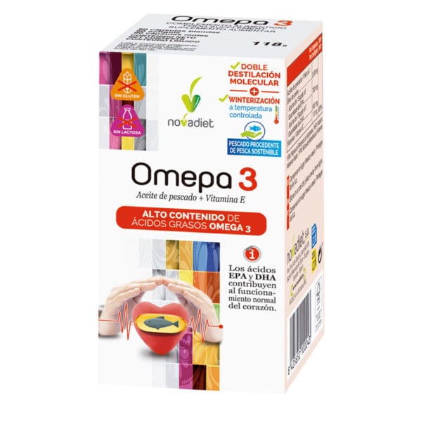 Omepa3 Novadiet 90 cápsulas de aceite de pescado y Vitamina E 2