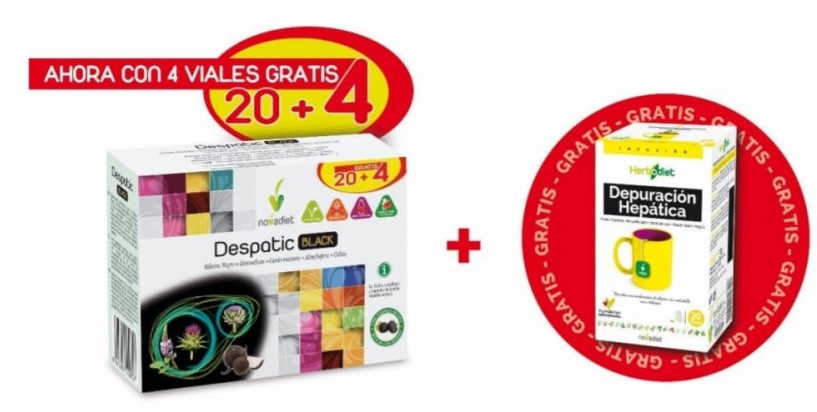 Despatic Black 60 cápsulas y llévate GRATIS InfusIón Depuración Hepática Novadiet
