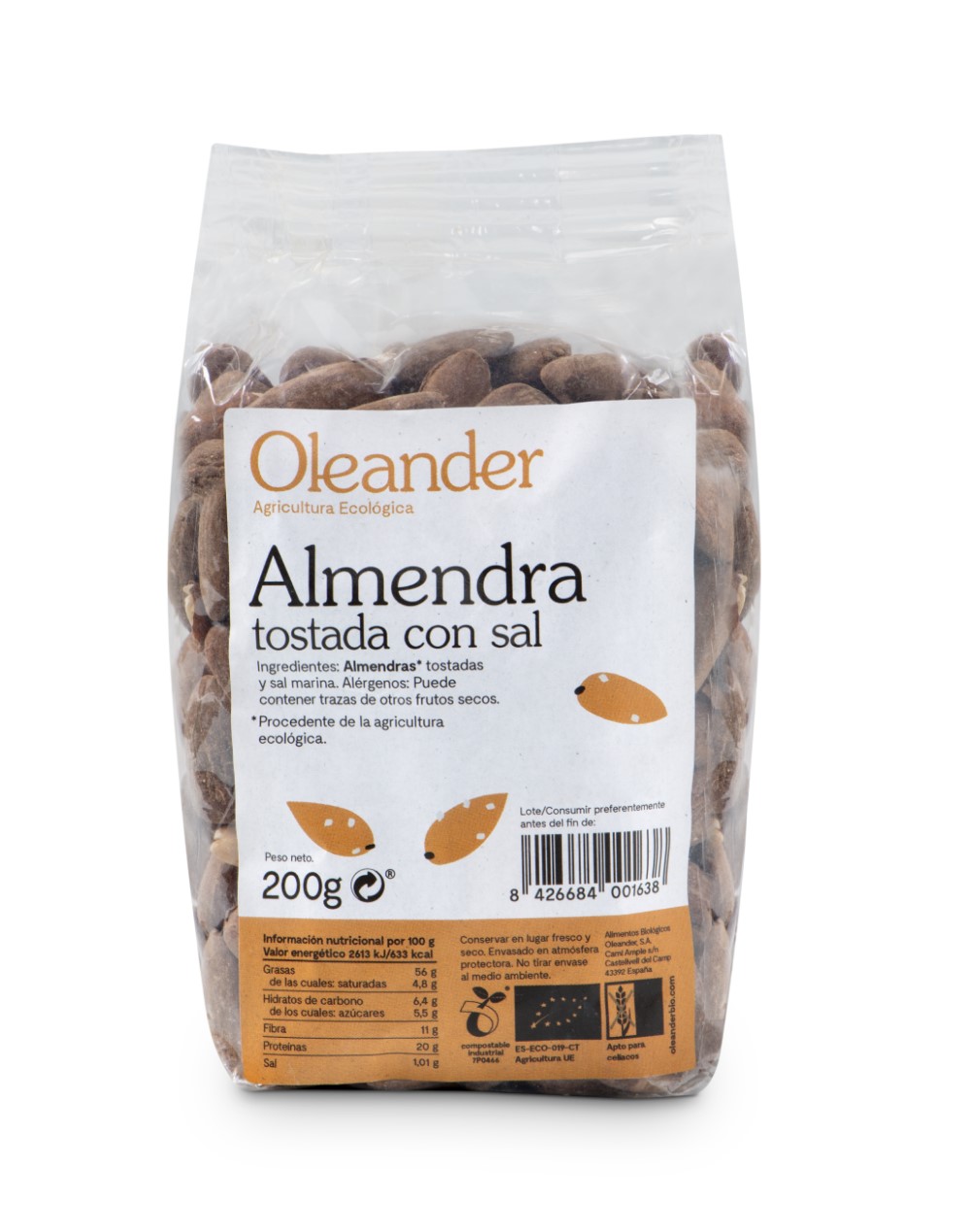 Almendra tostada con sal Oleander 200g | ecológico