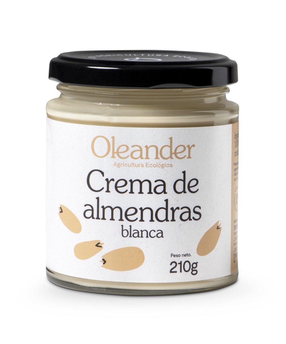 Crema de almendras blanca 210g Oleander | ecológico