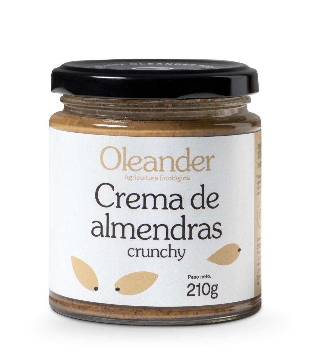 Crema de almendras crunchy Oleander 210g | ecológica