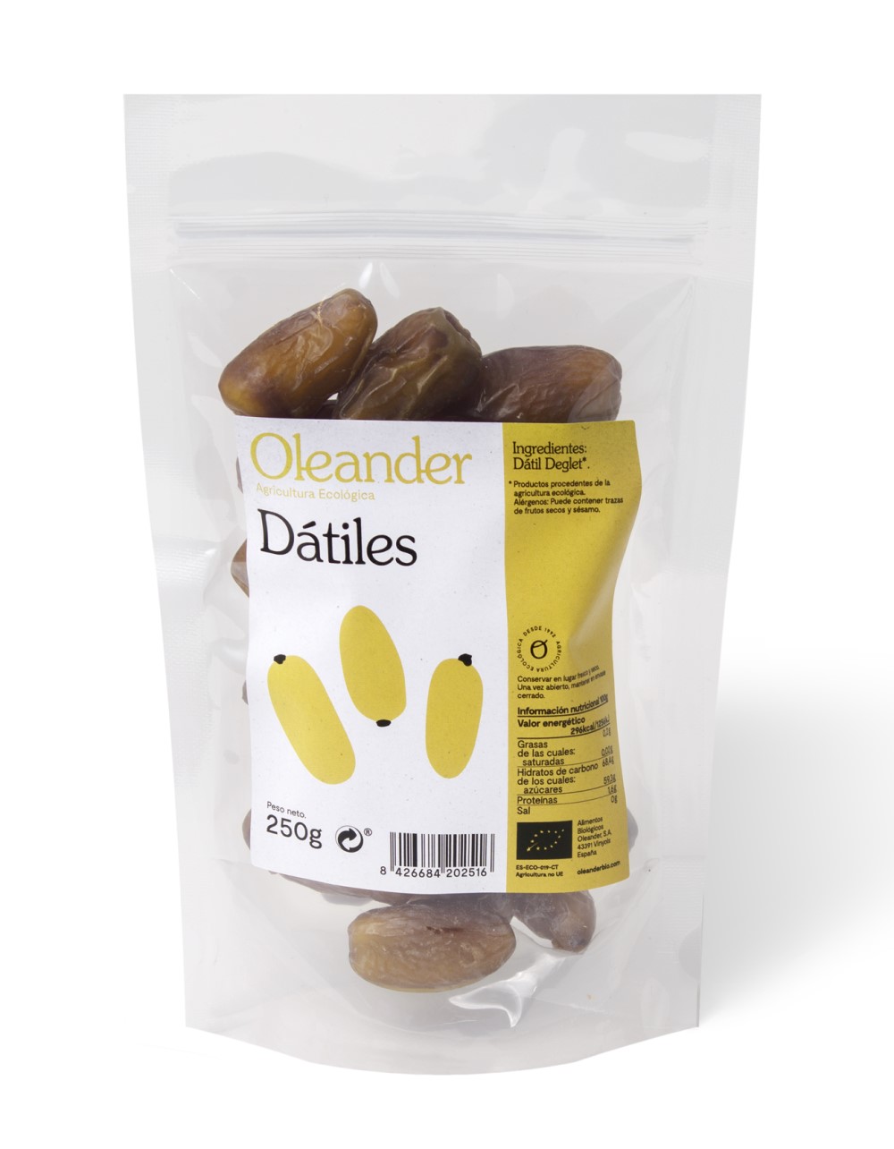 Dátiles Deglet Nour con hueso Oleander 250g | ecológico