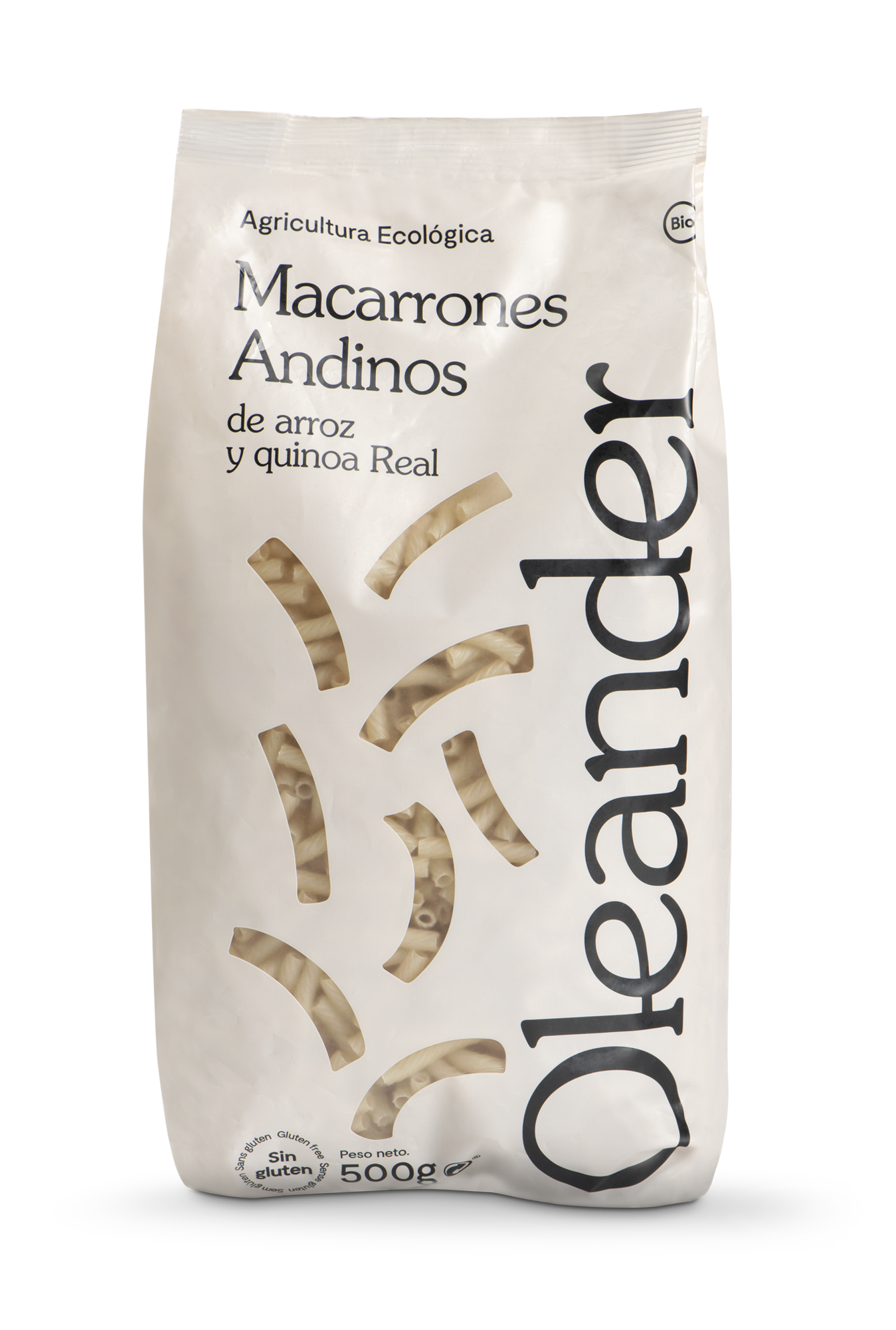 Macarrones Andinos sin gluten de arroz y quinoa real Oleander 500g | ecológicos