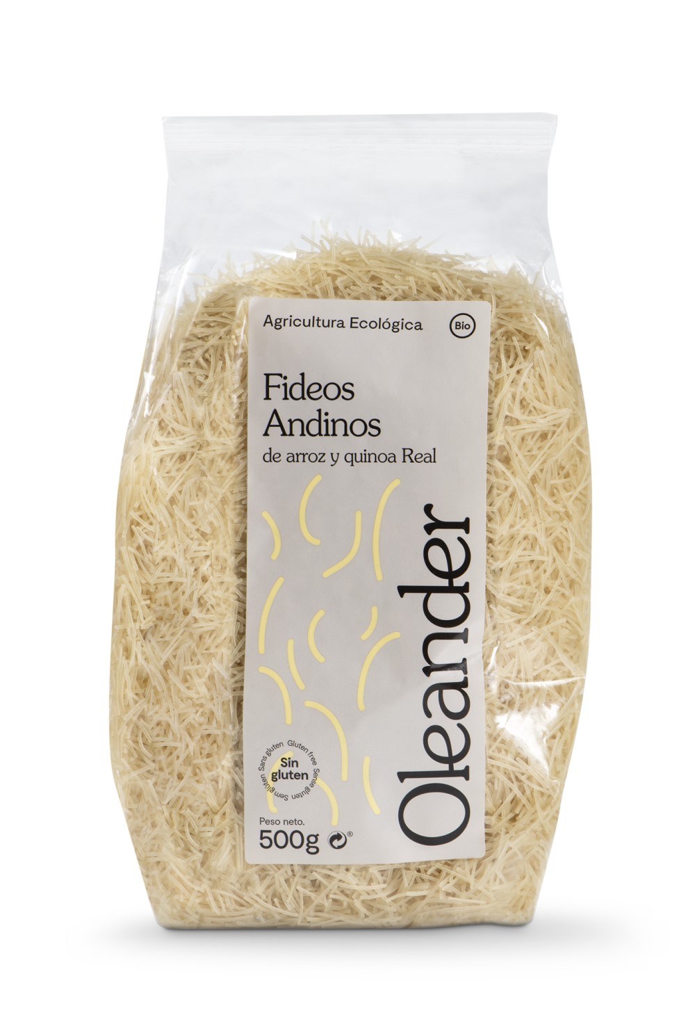 Fideos Andinos sin gluten de arroz y quinoa Oleander 500g | ecológico