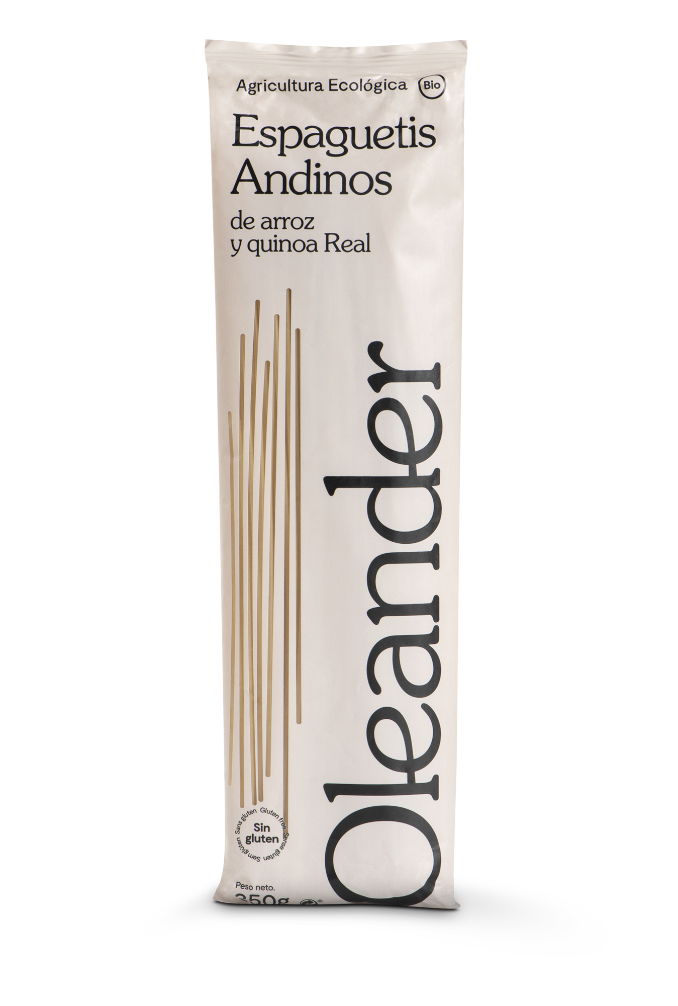 Espaguetis Andinos sin gluten de arroz y quinoa Real Oleander 250g | ecológicos