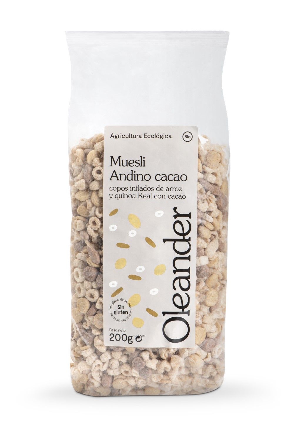Muesli Andino con cacao sin gluten Oleander 200g | ecológico
