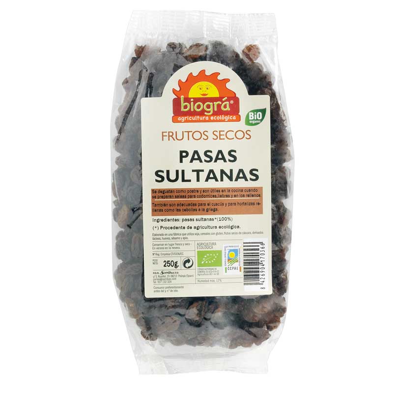 Pasas Sultanas* (BIOGRA), 250g