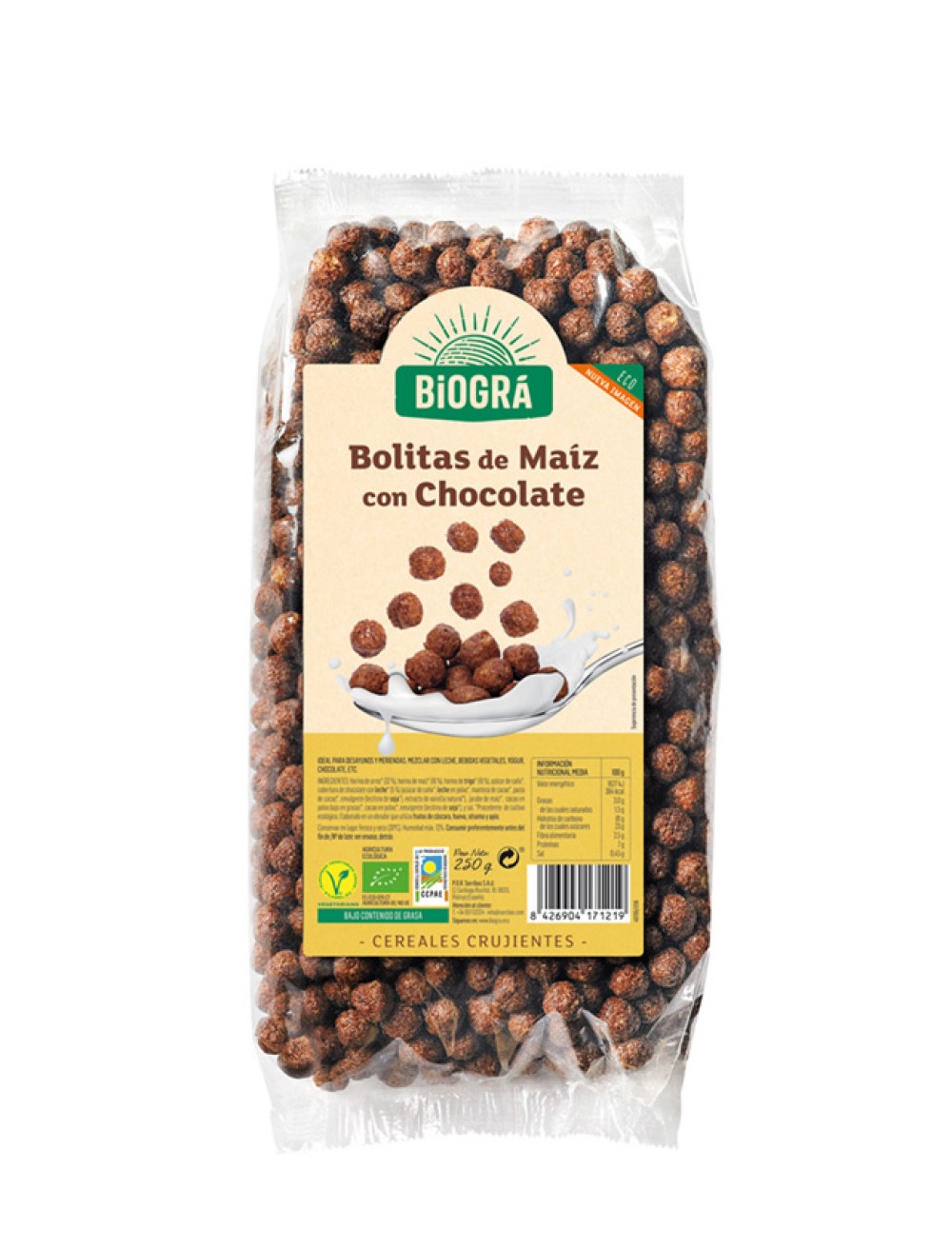 Bolitas de maíz con chocolate Biográ 250g | ecológico