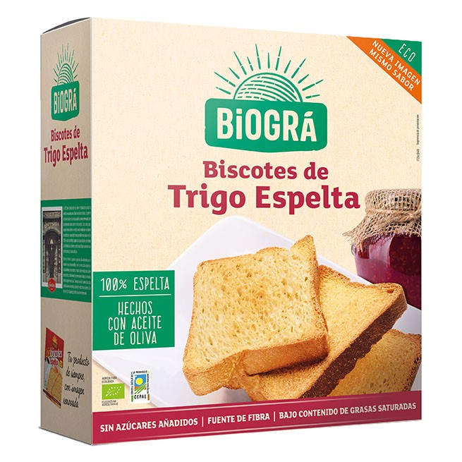 Biscotes de Espelta Sin Azúcar 270g Biogrà | Ecológico