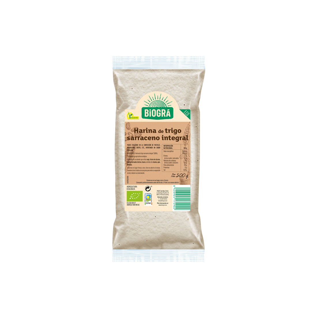 HARINA INTEGRAL DE TRIGO SARRACENO 500g BIO
