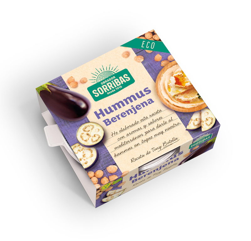 Hummus fresco con berenjena 240g BIO Obrador Sorribas