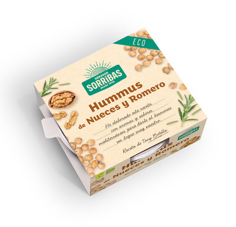 Hummus fresco de nueces y romero 240g BIO Obrador Sorribas
