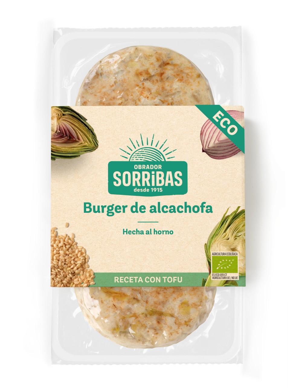 Burger de alcachofa 2x80g BIO Obrador Sorribas