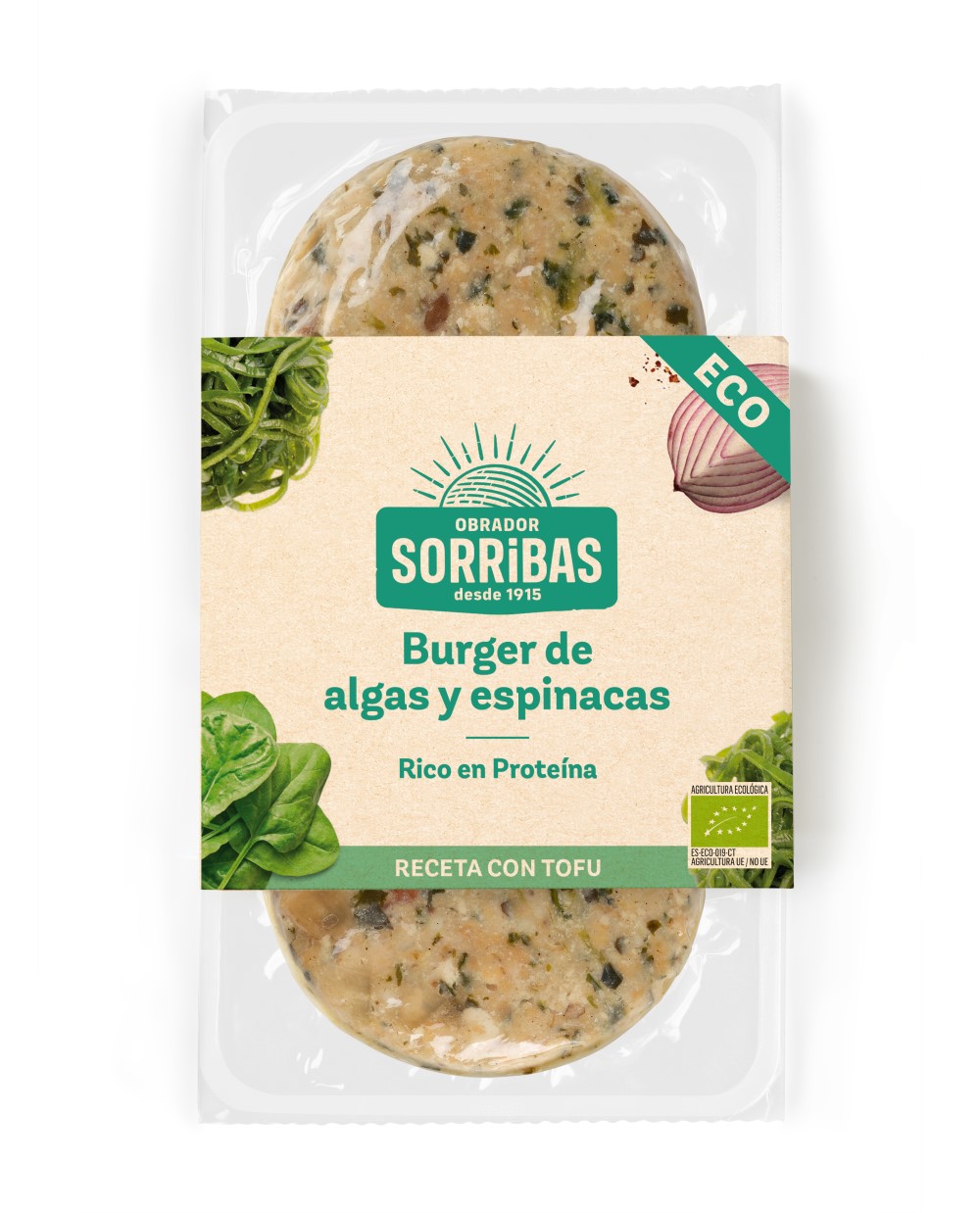Burger de algas y espinacas 2x80g BIO Obrador Sorribas