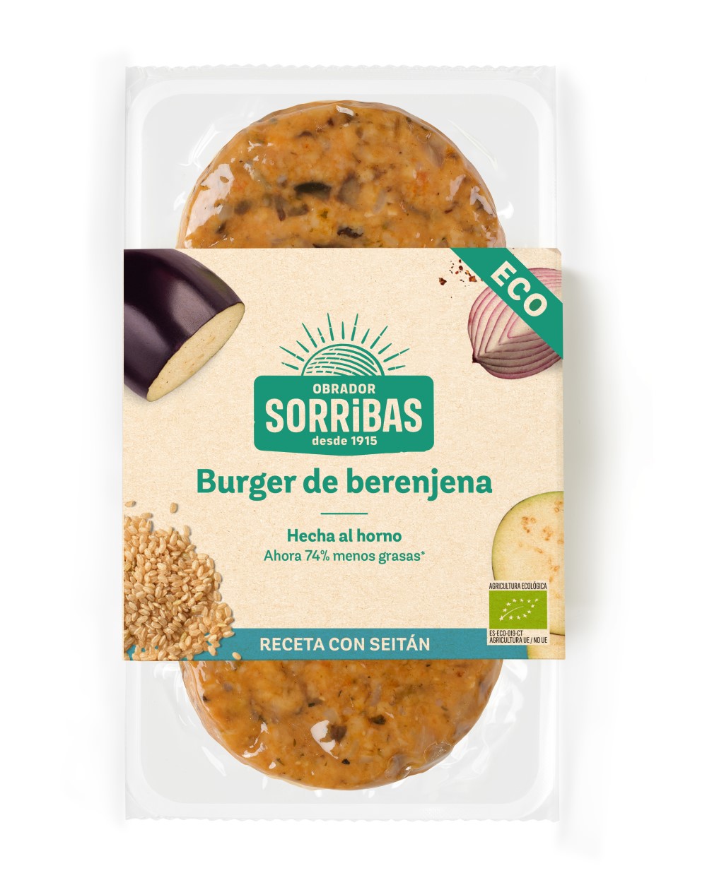 Burger de berenjena 2x80g BIO Obrador Sorribas