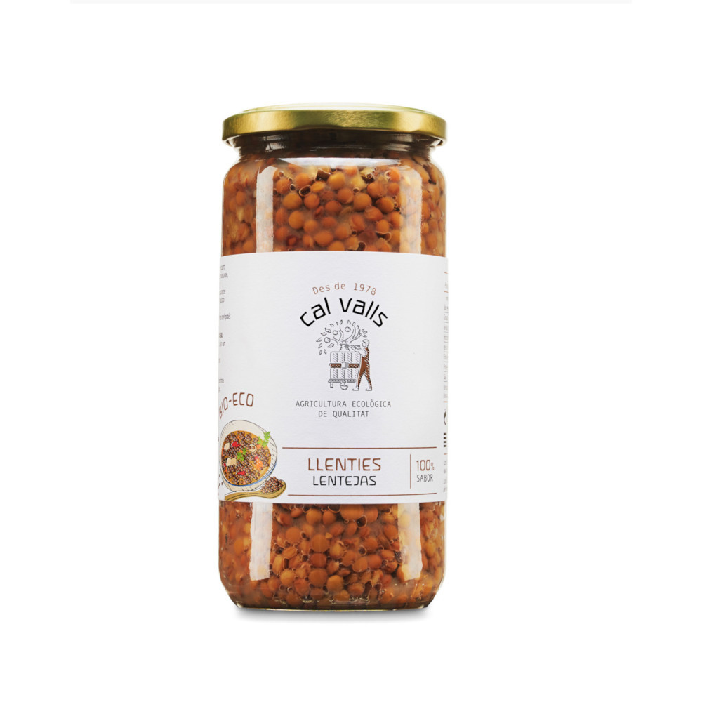 Lenteja cocida 700g Cal Valls | ecológica