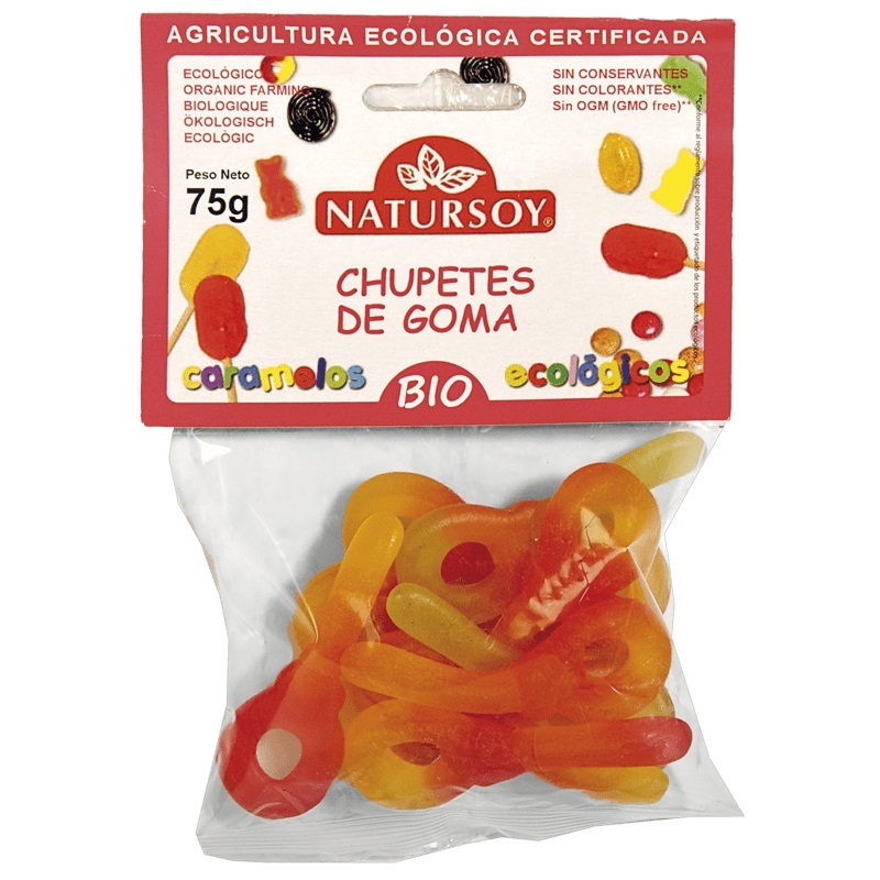 X NATURSOY - CHUPETES DE GOMA 75g BIO (ENCARGO)
