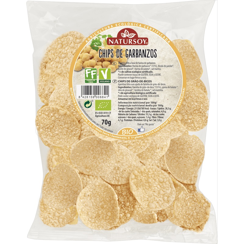 Chips de garbanzos 70g BIO Natursoy