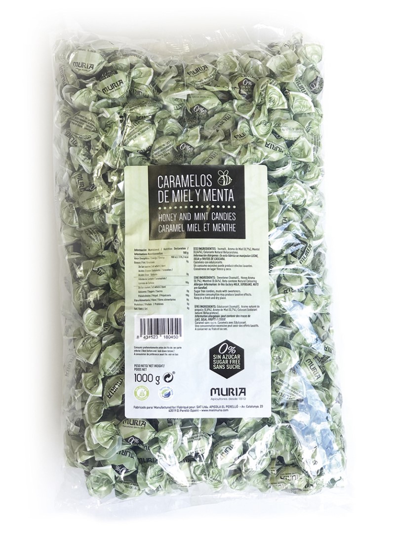MURIA - CARAMELOS DE MIEL Y MENTA SIN AZUCAR 1Kg