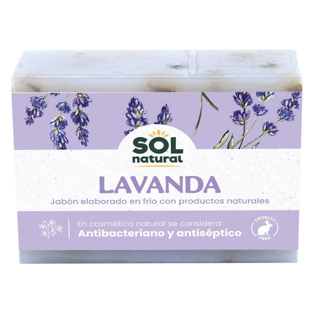 Jabón con Lavanda Sol Natural 100g | Antibacteriano y Antiséptico