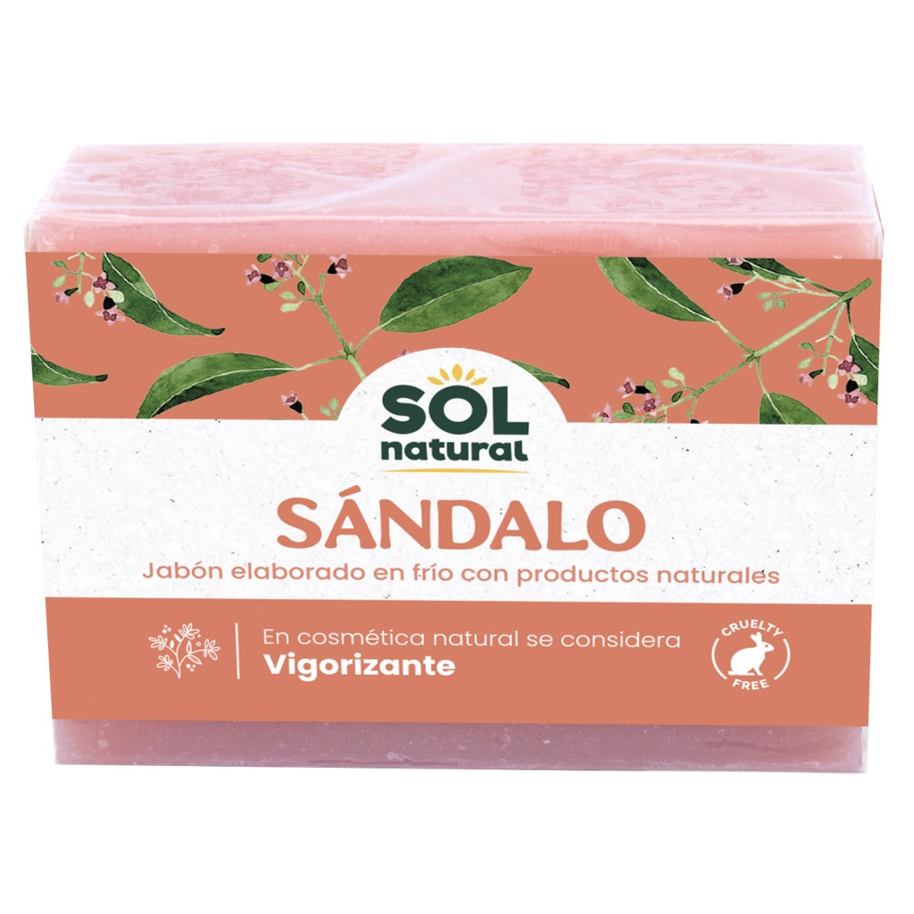 Jabón con Sándalo Sol Natural 100g | Vigorizante
