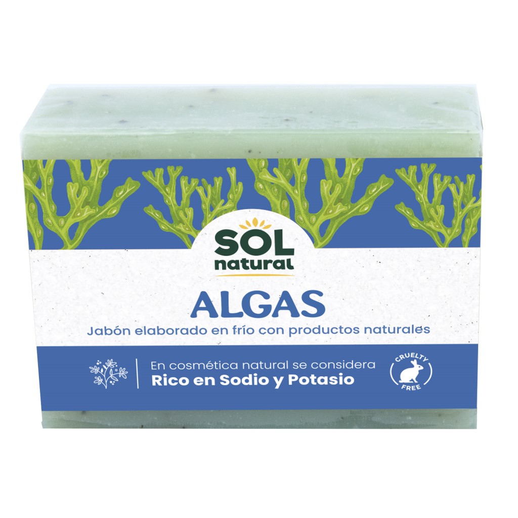 Jabón con Algas Sol Natural 100g | Rico en Sodio y Potasio