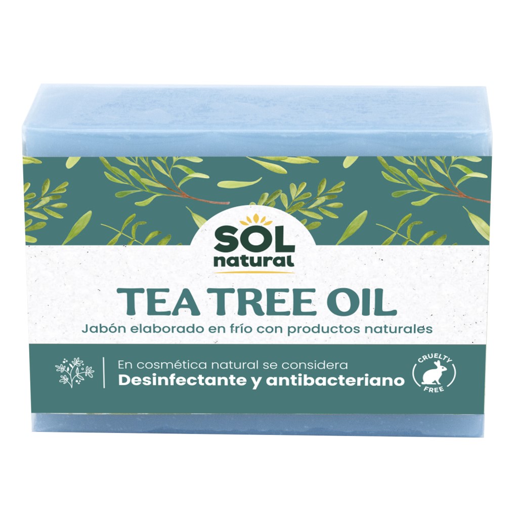 Jabón con Árbol del Té Sol Natural 100g | Desinfectante y antibacteriano
