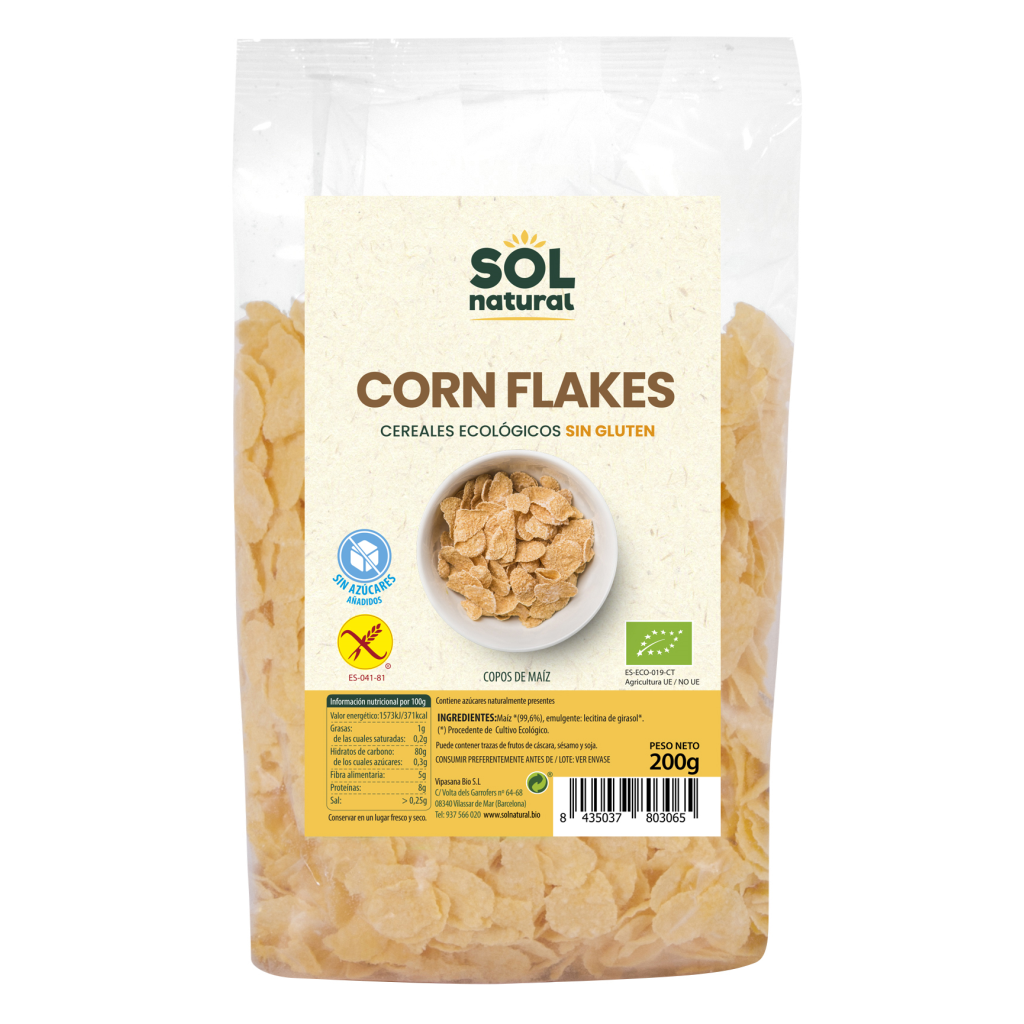 Corn flakes sin gluten Sol Natural 200g | ecológico
