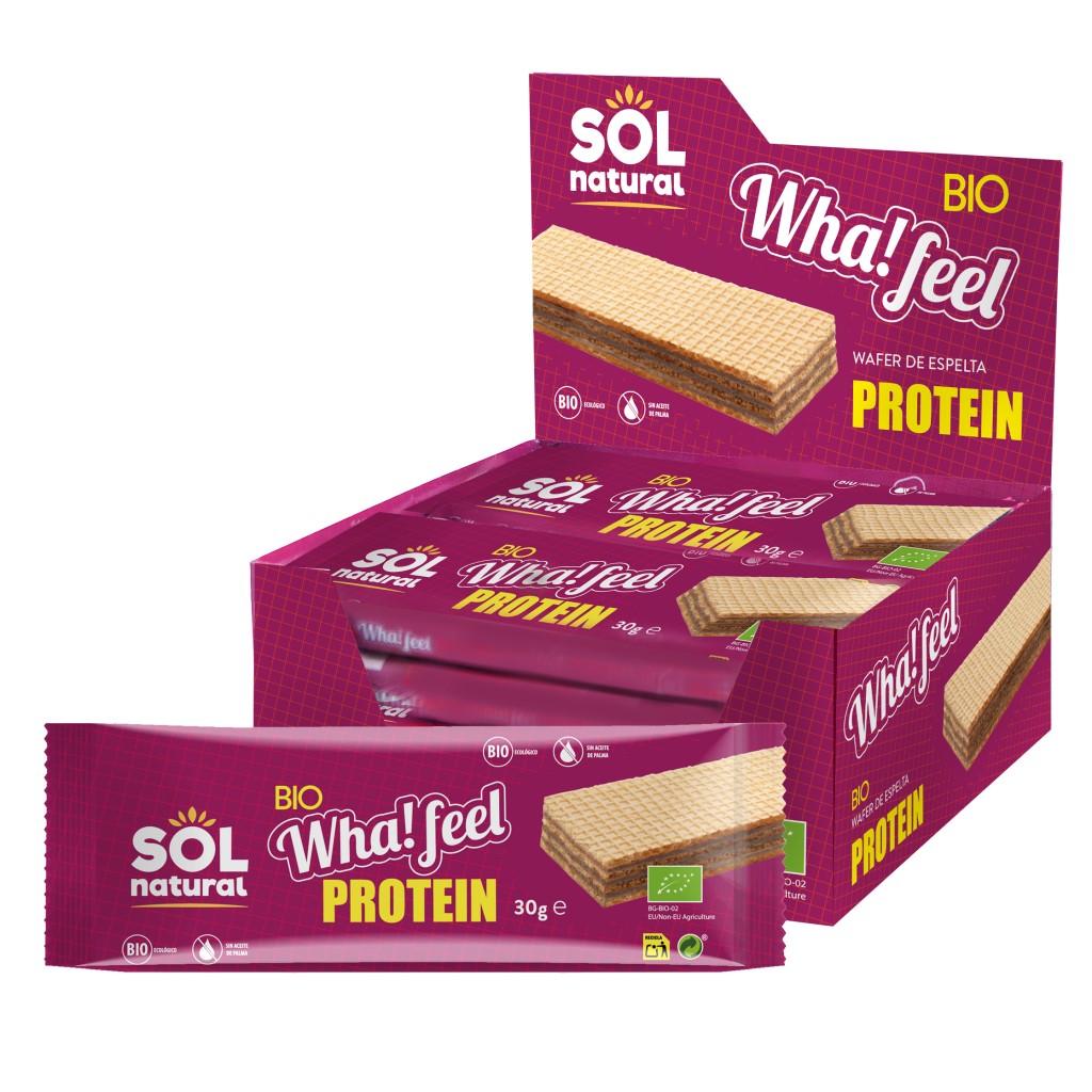 Barquillo crujiente de espelta con cacao y proteína de guisante   BIO Sol Natural